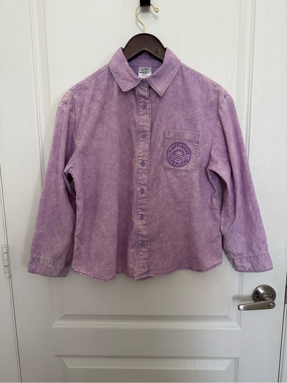 Girls Hello Kitty Button Up Shirt/Light Jacket. Size Large.